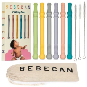 These super soft silicone teething sticks in vibrant colors provide instant oral relief for teething babies aged 0-36 months, soothing tender gums and supporting healthy oral habits.
