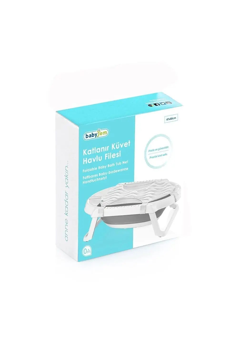 Multi-functional and eye-catching, this babyjem folding bathtub towel net provides a useful place to keep bathing essentials close.