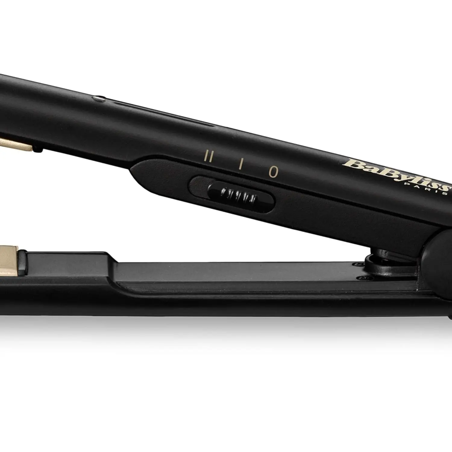 Black BaByliss ST089SDE hair straightener with grey ceramic plates, heats up in 30 seconds and offers multiple temperature settings up to 230°C for salon-quality results.