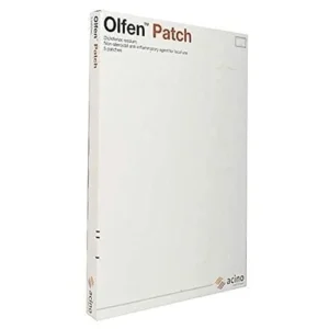 Five flexible Olfen patches provide targeted, long-lasting relief from back pain, muscle stiffness, swelling and discomfort associated with back strain and sprains.