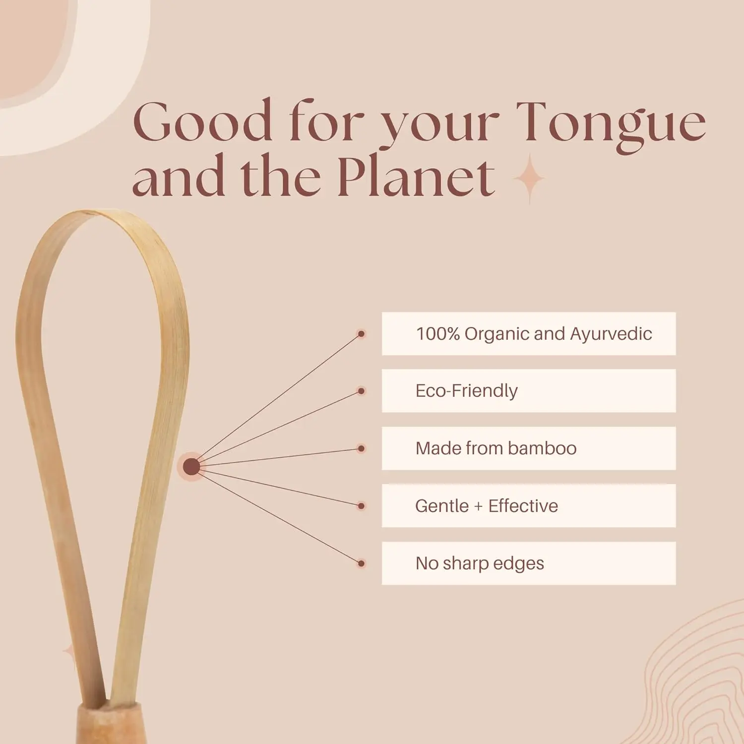 This natural bamboo tongue scraper is gentle and helps prevent gagging, making it perfect for adults and kids with sensitive mouths.