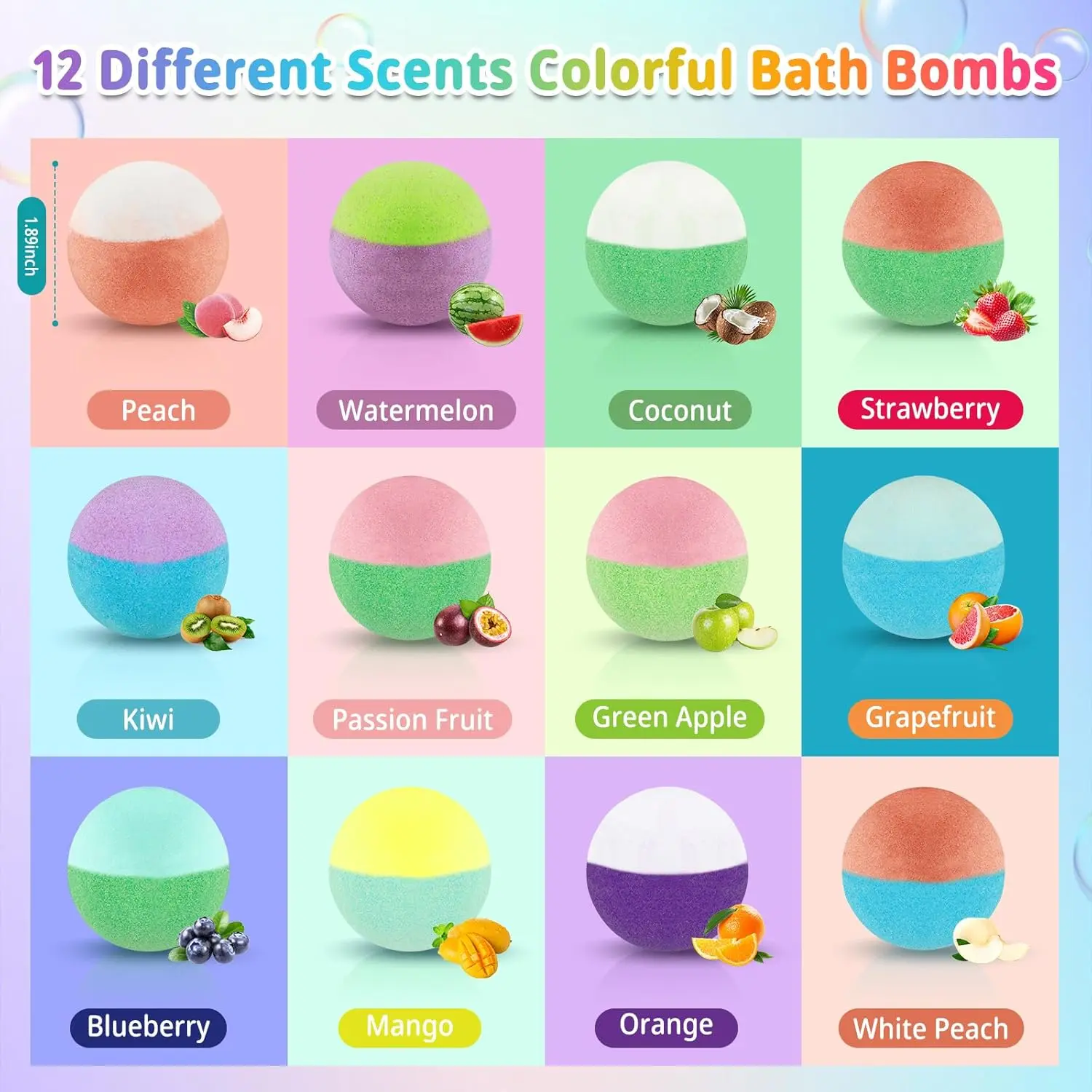 This 24 pack of kids bath bombs contains natural, colorful, fizzy bath bombs with surprise jungle and sea animal toys inside, making bath time fun for girls and boys.