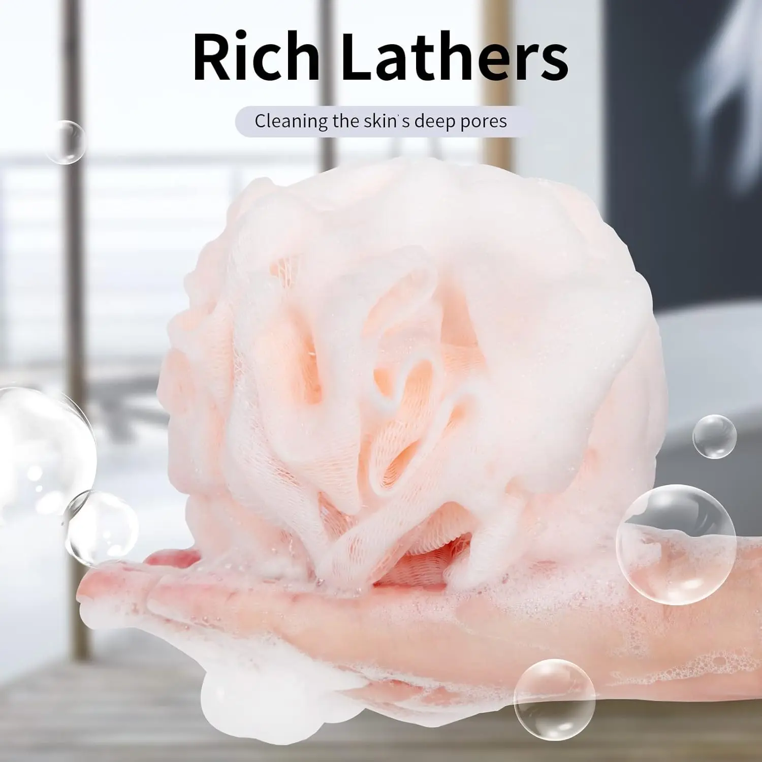 This 4-pack of colorful bath loofah sponges provides gentle exfoliation, creating a rich lather for smooth and soft skin while saving shower gel.