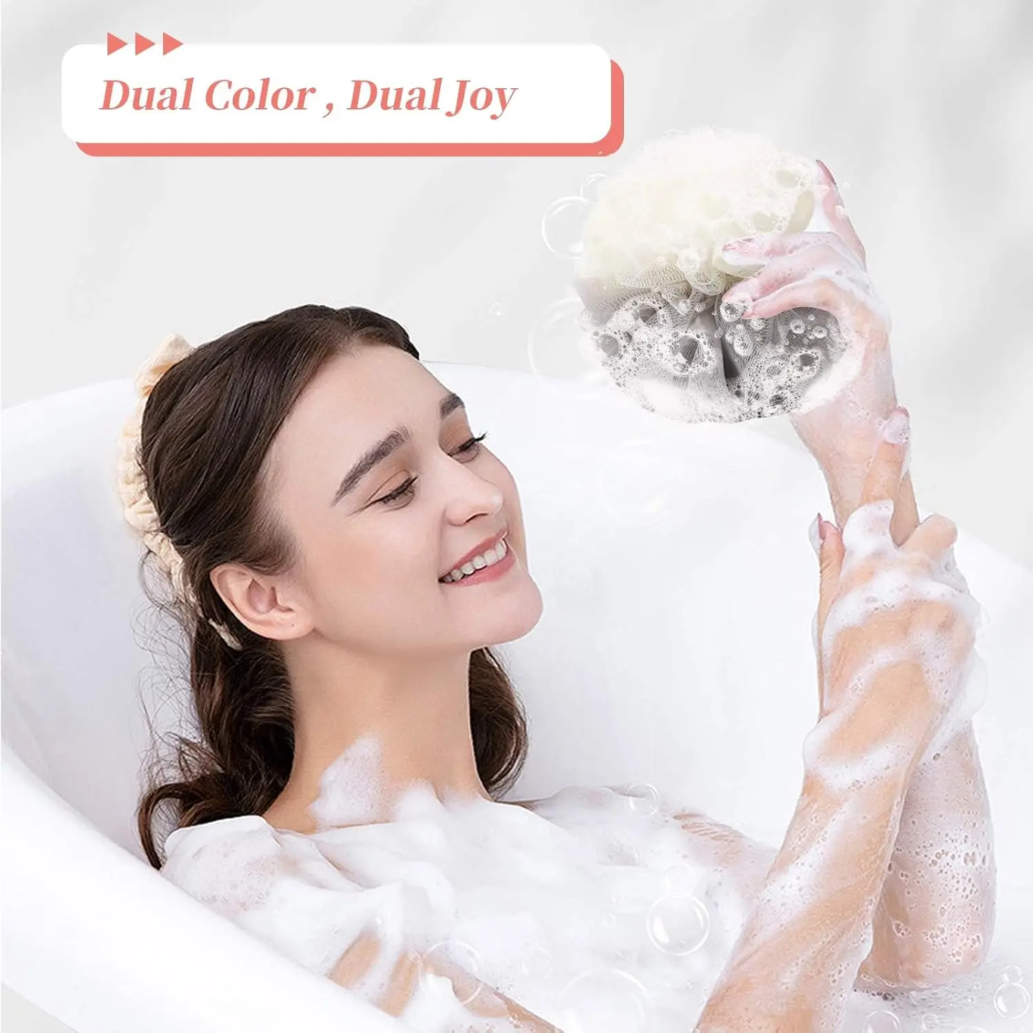 This colorful 4-pack of bath loofah sponges provides gentle exfoliation, creating a rich lather for smooth and soft skin with easy hanging storage.