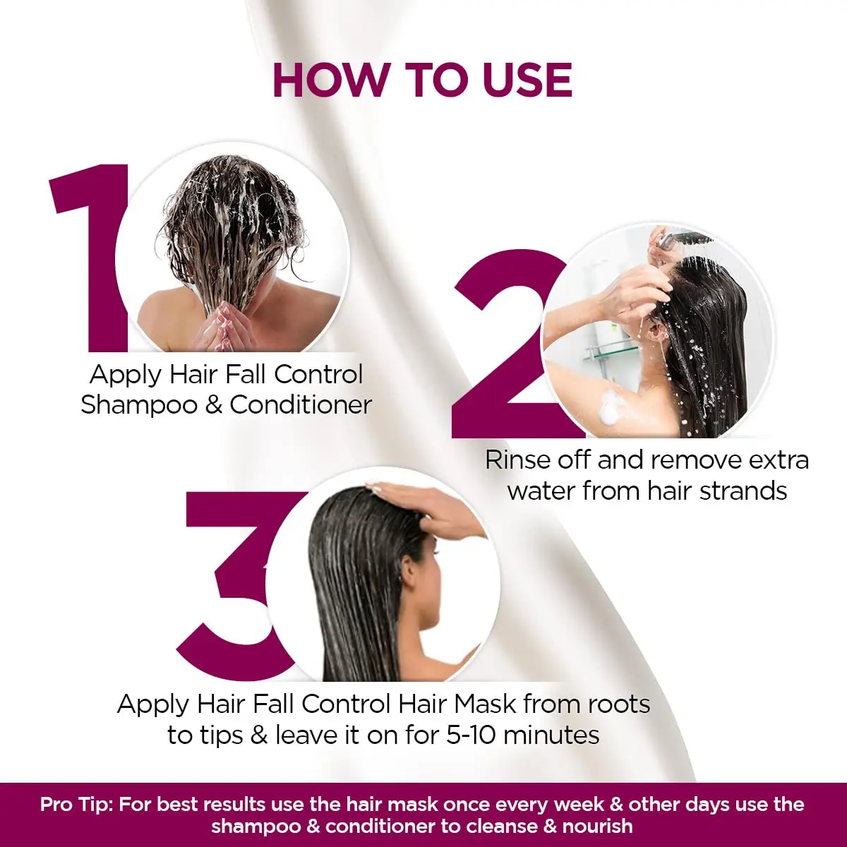 BBlunt hair fall control kit including shampoo, conditioner, and hair mask, designed to reduce hair fall and add shine to Indian hair.