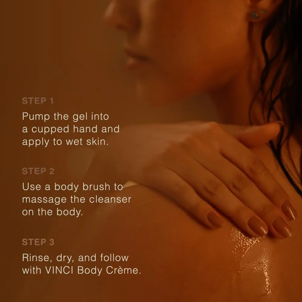 Bottle of Bergamot body cleanser, a vegan and cruelty-free aromatic body wash with bergamot, geranium and dragon fruit extracts to cleanse and hydrate for all skin types.