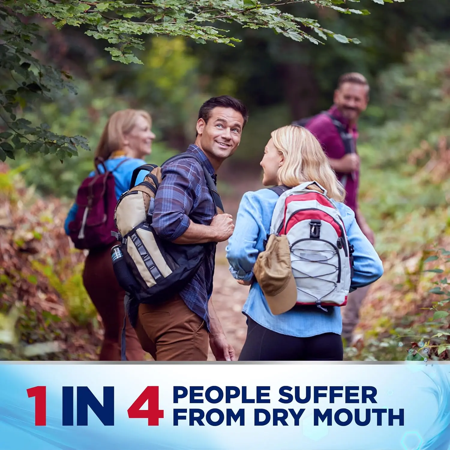 Two-pack of Biotene Fresh Mint mouthwash provides relief from dry mouth symptoms, freshens breath, and helps maintain a balanced pH.