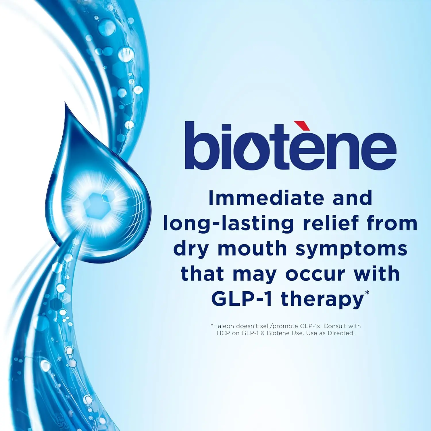 Two-pack of Biotene Fresh Mint mouthwash provides relief from dry mouth symptoms, freshens breath, and helps maintain a balanced pH.