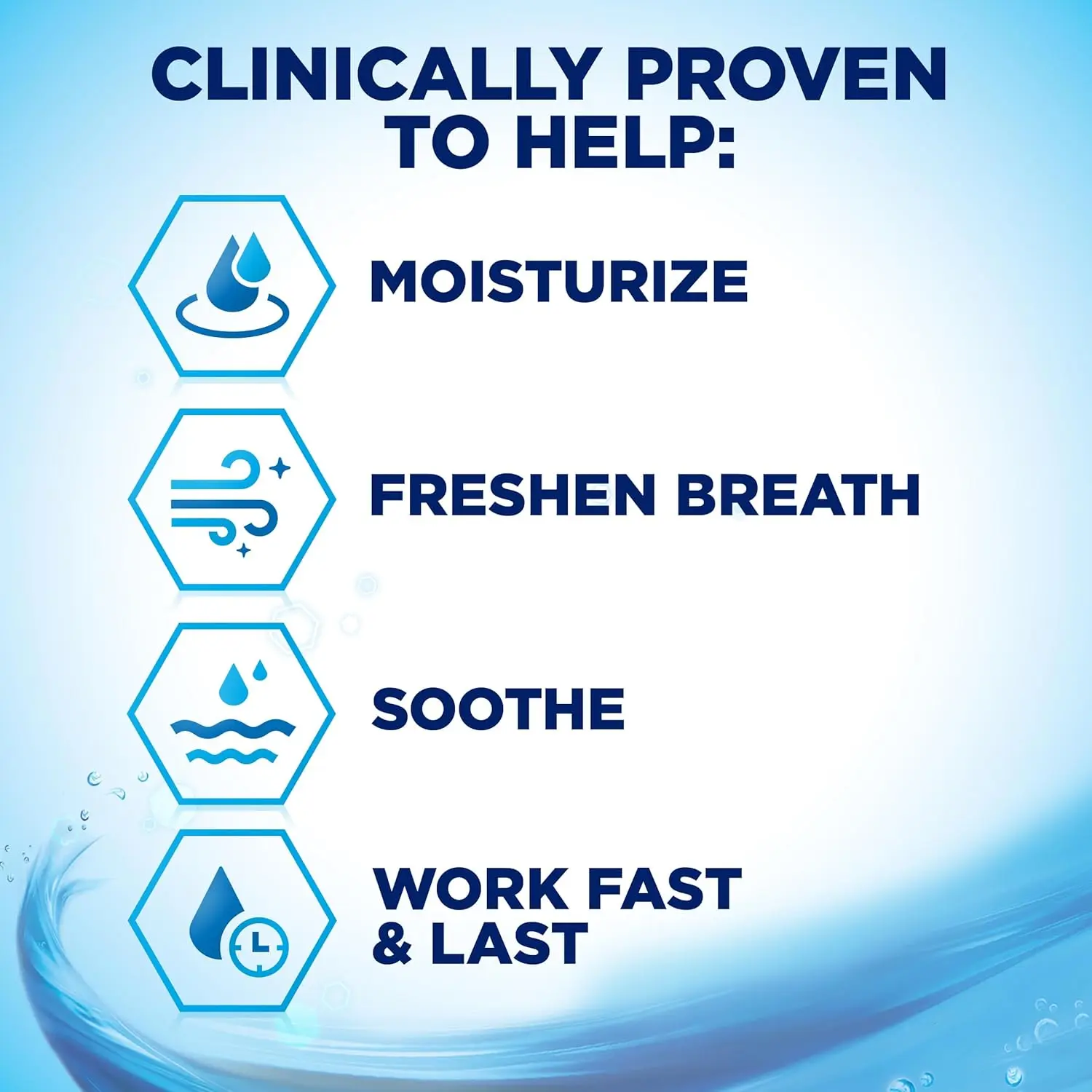 Two-pack of Biotene Fresh Mint mouthwash provides relief from dry mouth symptoms, freshens breath, and helps maintain a balanced pH.