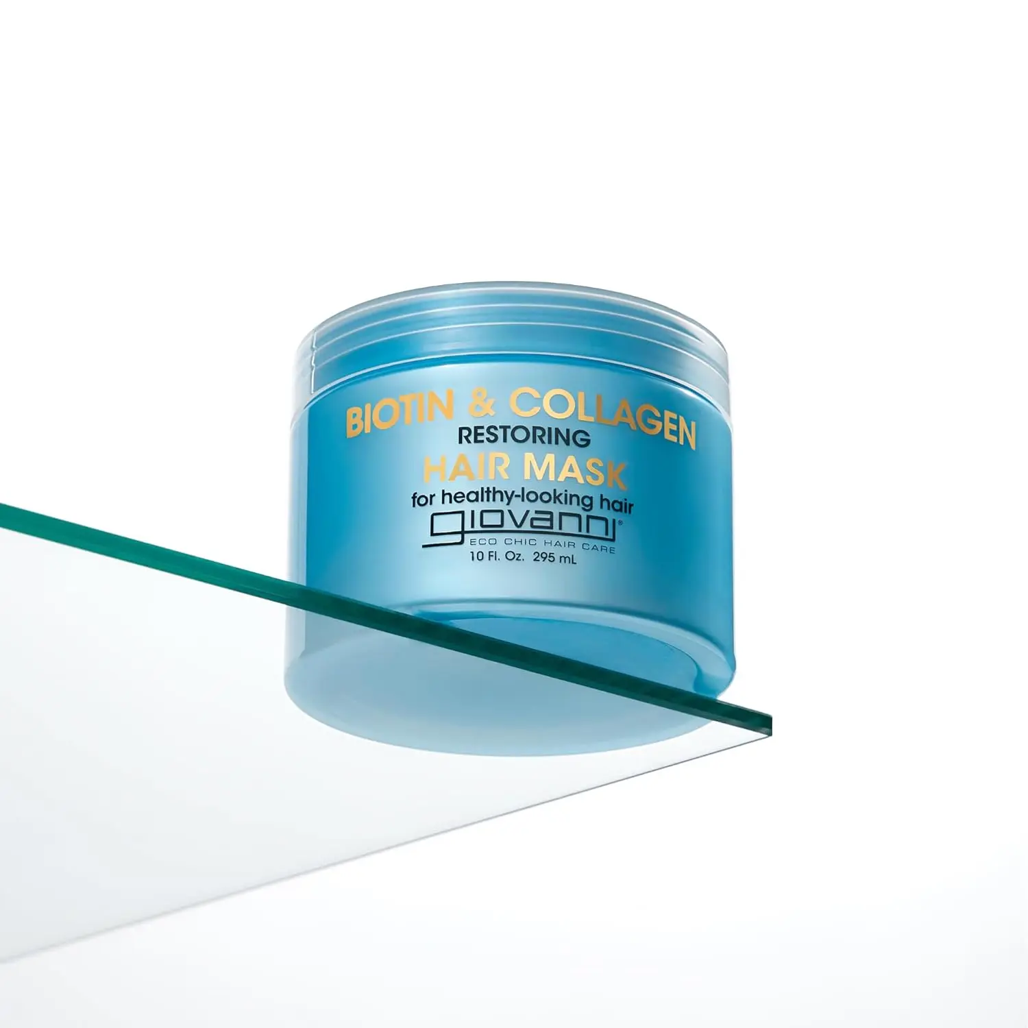 Giovanni biotin and collagen hair mask deeply conditions and strengthens hair, improving elasticity and leaving it healthy, shiny, and moisturized with organic ingredients.