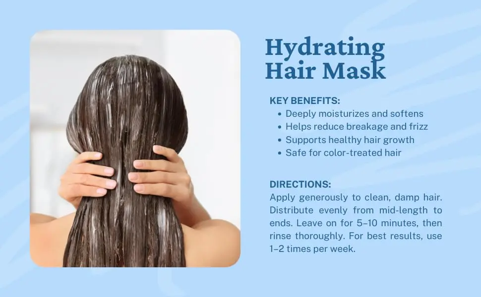 This biotin hair mask with rosemary oil and vitamin E strengthens hair, promotes keratin formation, and leaves hair smooth and lustrous.