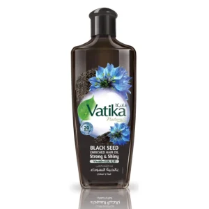 Vatika Naturals black seed hair oil nourishes hair for improved shine, texture, and volume, leaving you with problem-free, beautiful hair.