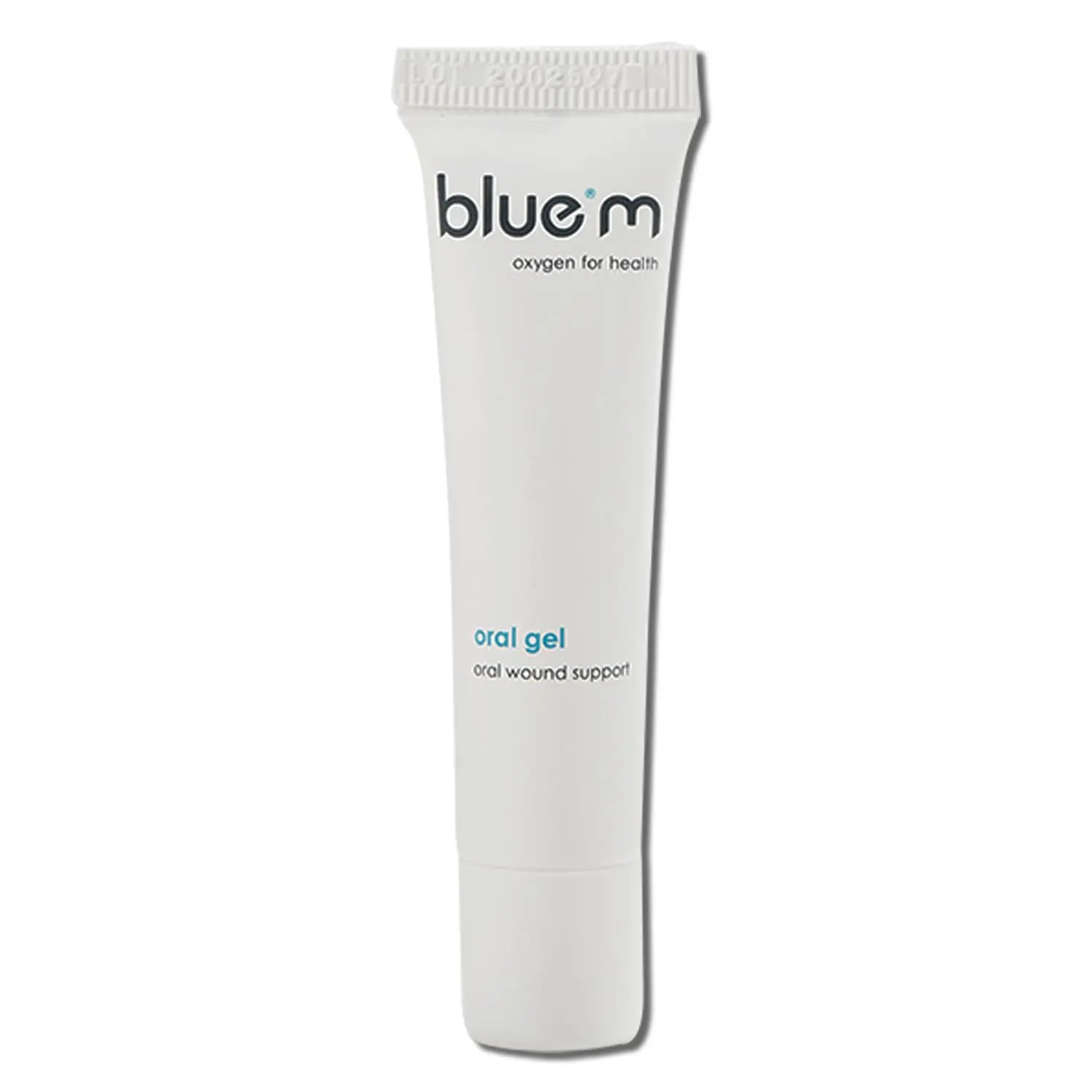 BlueM oral gel promotes healing of bleeding gums, periodontitis, peri-implantitis, and wounds from dentures with a high concentration of active oxygen.