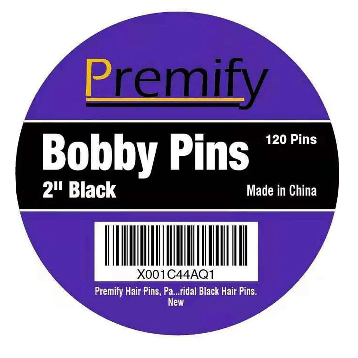 This image shows a pack of 120 black bobby pins, perfect for creating buns and various hairstyles, offering a strong and secure hold for women and bridal looks.