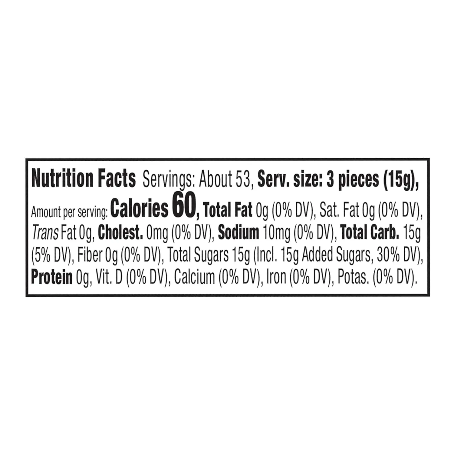 Jar of Bob's Sweet Stripes soft peppermint candy, a classic individually wrapped mint treat with a sweet peppermint flavor and only 60 calories per serving.