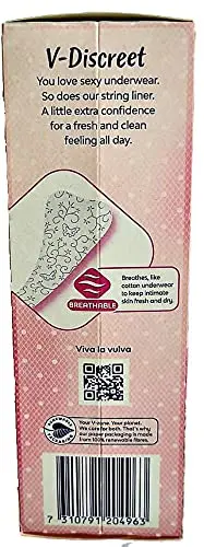 A pack of three Bodyform Dailies Style String Liners, with each box containing 30 breathable panty liners for daily use, totaling 90 liners.