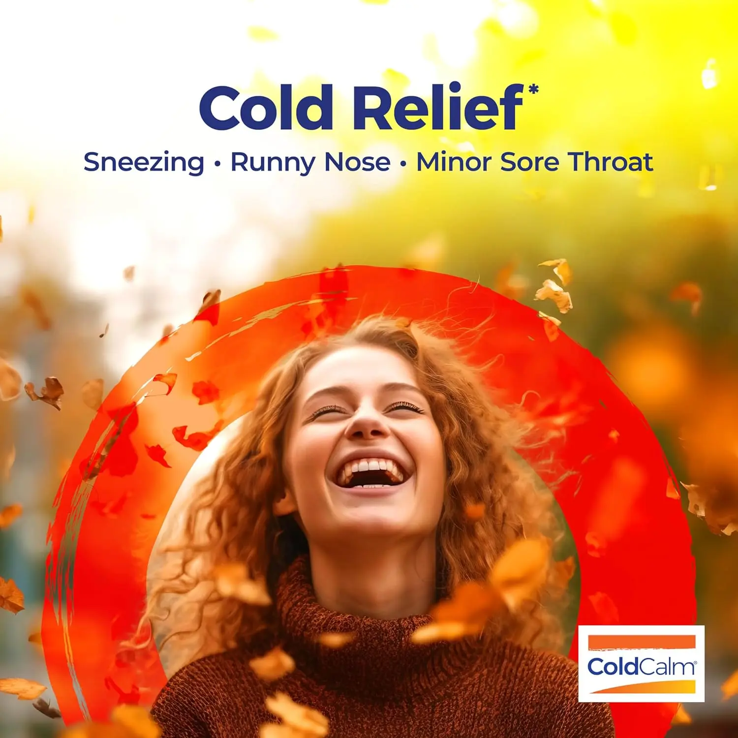 A box of Boiron Coldcalm homeopathic medicine provides relief from cold symptoms like sneezing, runny nose, and sore throat for adults and children ages 3 and up.