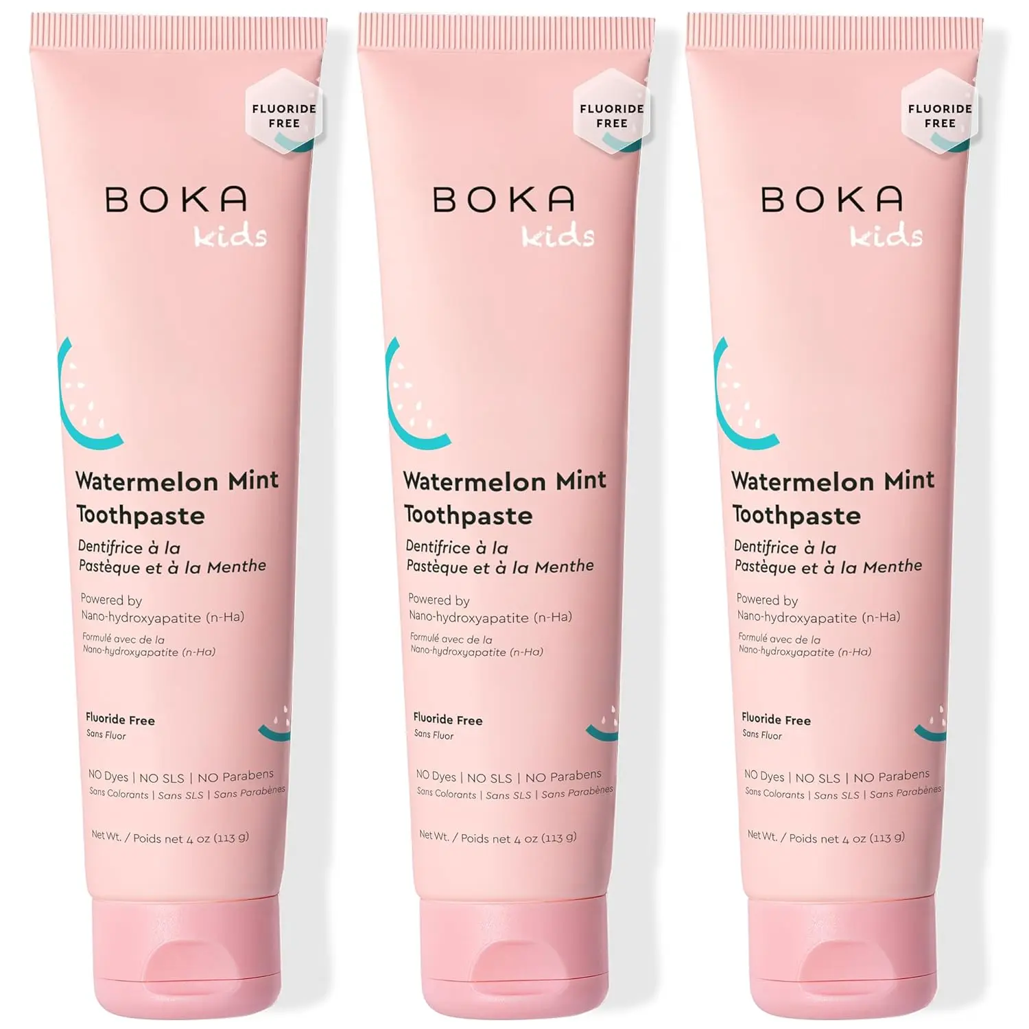 Boka Ela Mint Nano Hydroxyapatite Toothpaste promotes whole body health with a non-toxic, biocompatible, fluoride-free, and vegan formula that is safe for adults and kids with sensitive teeth.