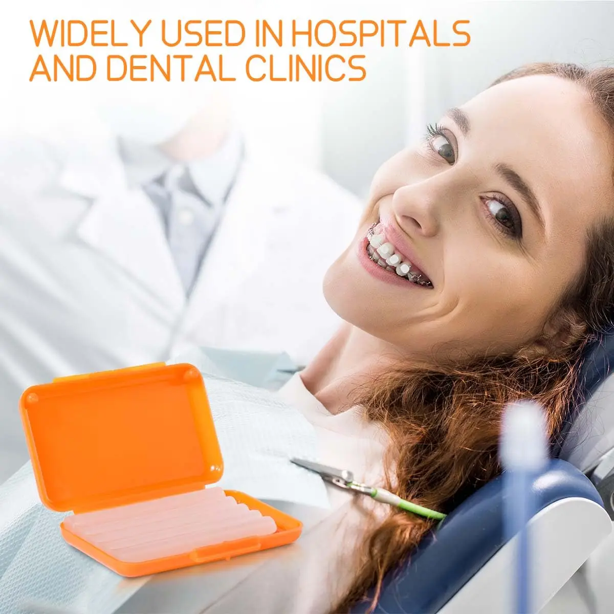 Twelve boxes of colorful, scented orthodontic wax strips provide temporary relief from irritation caused by braces brackets and wires, protecting the inner mouth.