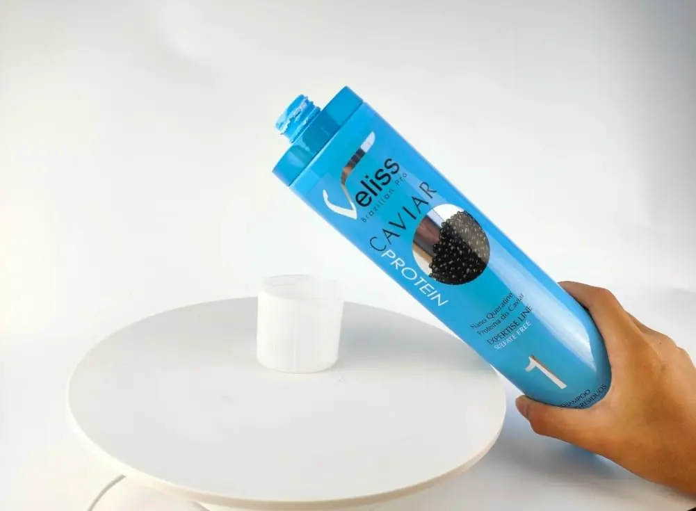 This image shows the Veliss Brazilian Pro Caviar Hair Straightening Protein Treatment Kit, designed to give you straight and beautiful hair.