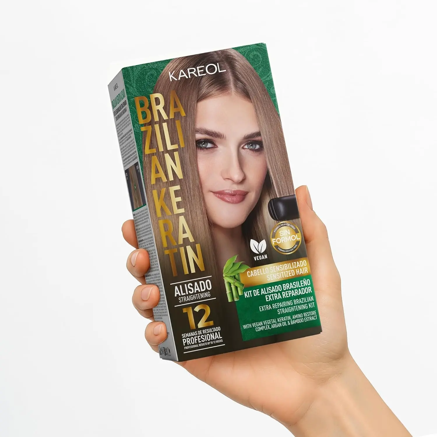 Authentic Brazilian Keratin Kit Alisado Extra Reparador by KAREOL for everyday hair care use, providing confidence and a unique fragrance.