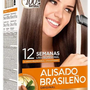 Brazilian straight hair enhanced with argan oil and shea butter for a smooth, nourished finish.