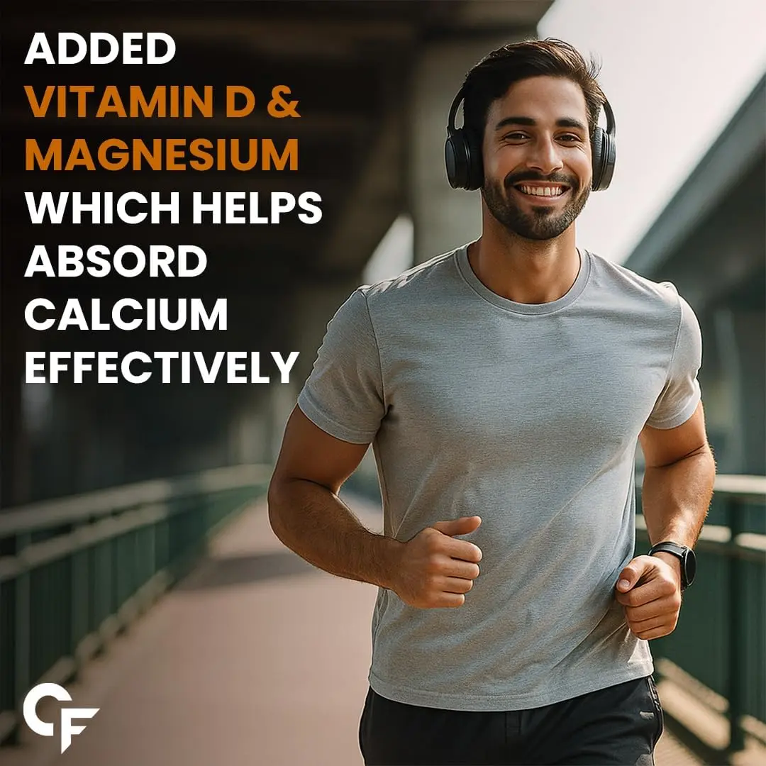 Carbamide Forte calcium citrate and vitamin D3 tablets support bone health and joint mobility, with added magnesium and zinc for enhanced absorption.