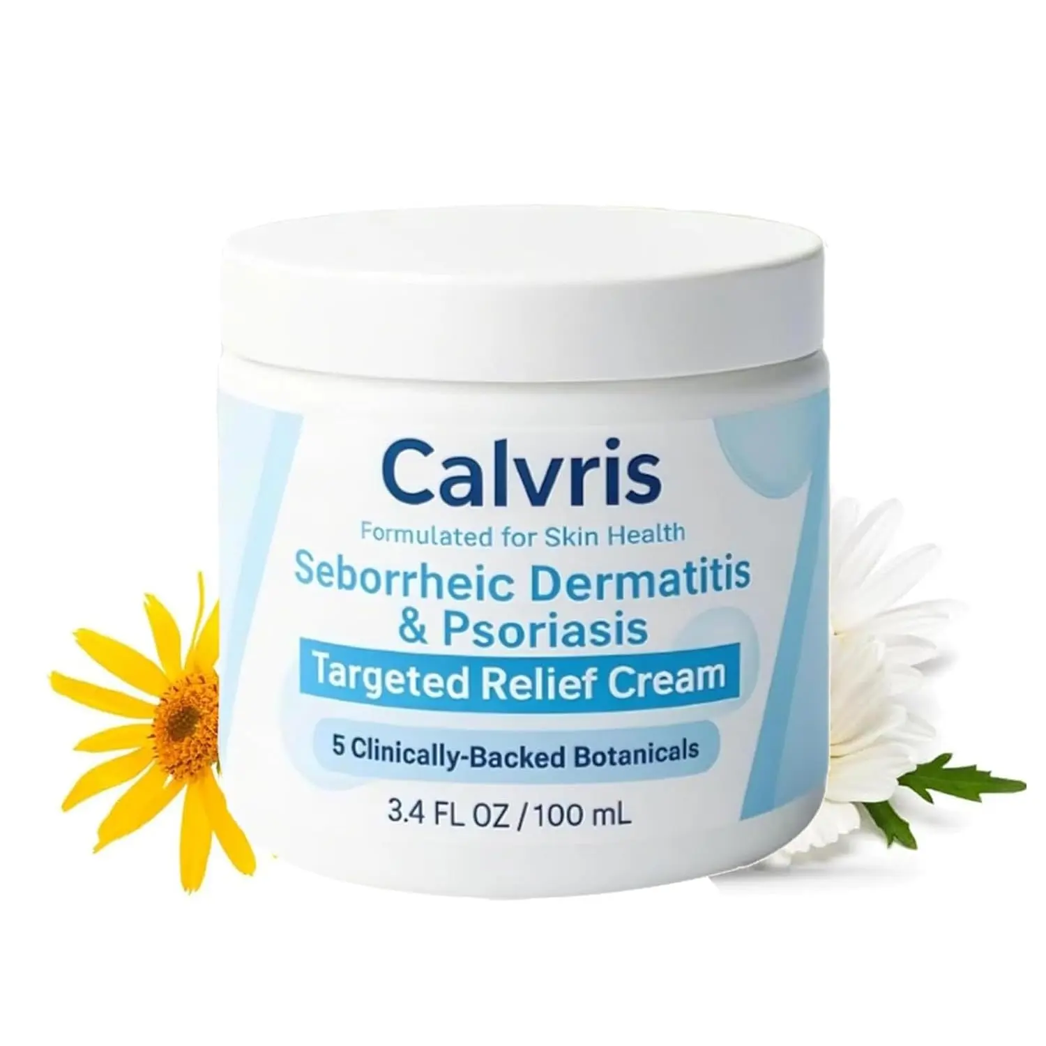 Calvris scalp relief balm with natural ingredients provides soothing relief for dry, itchy scalps and skin, suitable for all skin types.