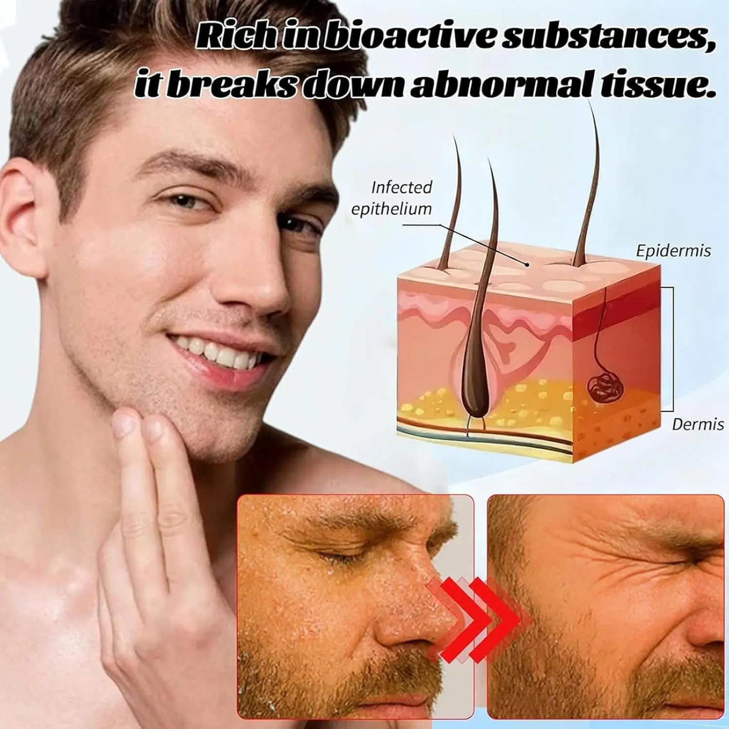 Calvris scalp relief balm with natural ingredients provides soothing relief for dry, itchy scalps and skin, suitable for all skin types.