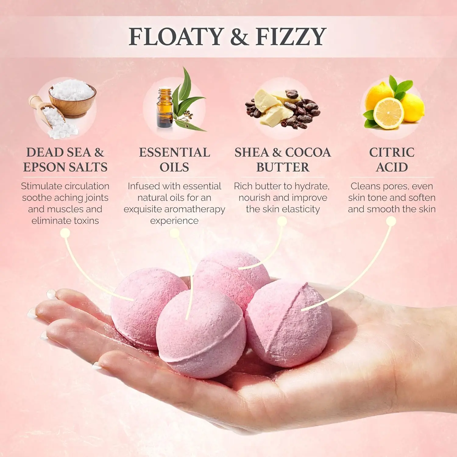 This gift set features scented soy candles and rose aroma bath bombs for women's relaxation, perfect as birthday gifts or for a home spa experience.