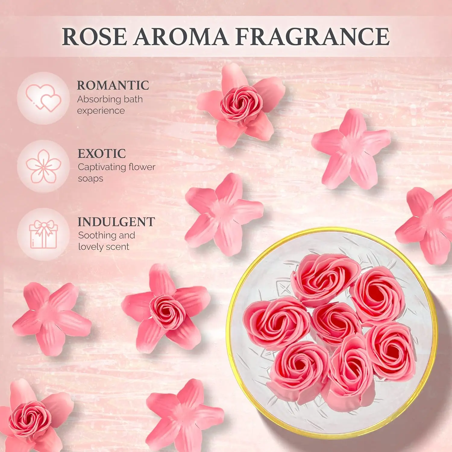 This gift set features scented soy candles and rose aroma bath bombs for women's relaxation, perfect as birthday gifts or for a home spa experience.