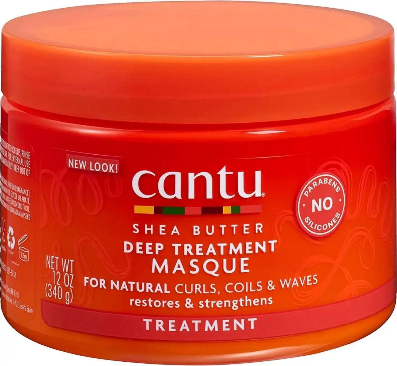 Cantu Shea Butter Natural Deep Treatment Masque provides intense moisture and strength, restoring your authentic beauty for curly, kinky, or wavy hair.
