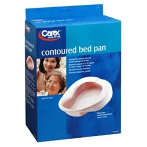 Three Carex hospital bed pans packaged together for convenient use.