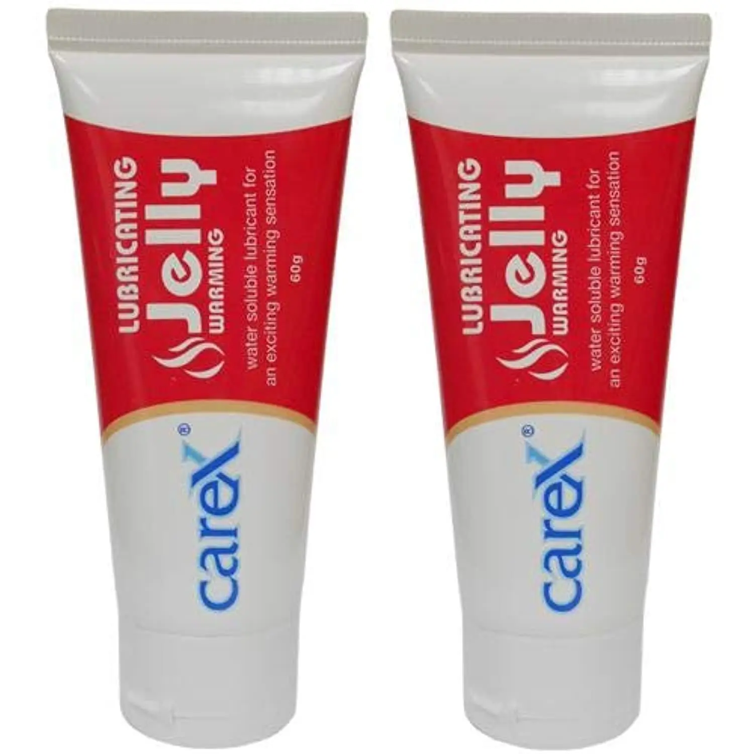 Two 60g tubes of Carex Warming Lubricating Jelly, formulated with care and hygienically packaged, are included in this set.