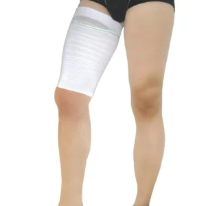 Comfortable catheter leg bag holder and urine sleeve provides discreet urinary drainage and washable incontinence supplies for men and women.
