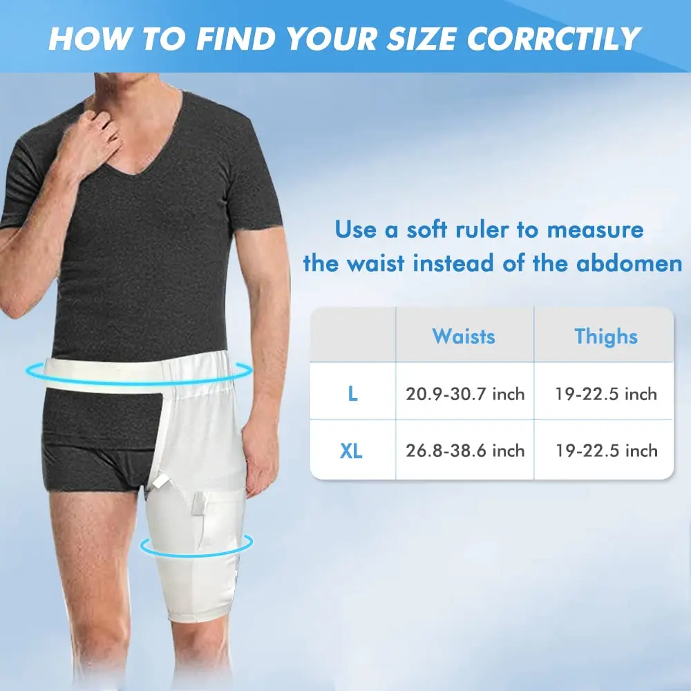 White extra large catheter leg bag holder with waist belt and thigh pockets for urine drainage bags.