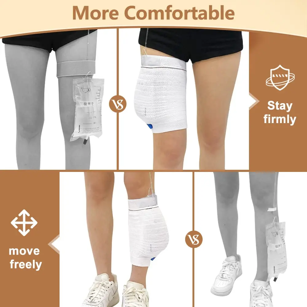 Catheter leg bag holder cover provides discreet and secure support for urine drainage bags, designed for comfort and convenience.