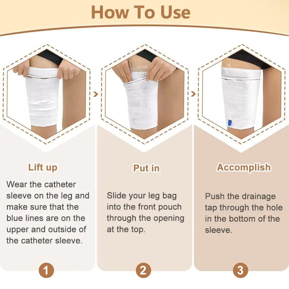 Catheter leg bag holder cover provides discreet and secure support for urine drainage bags, designed for comfort and convenience.