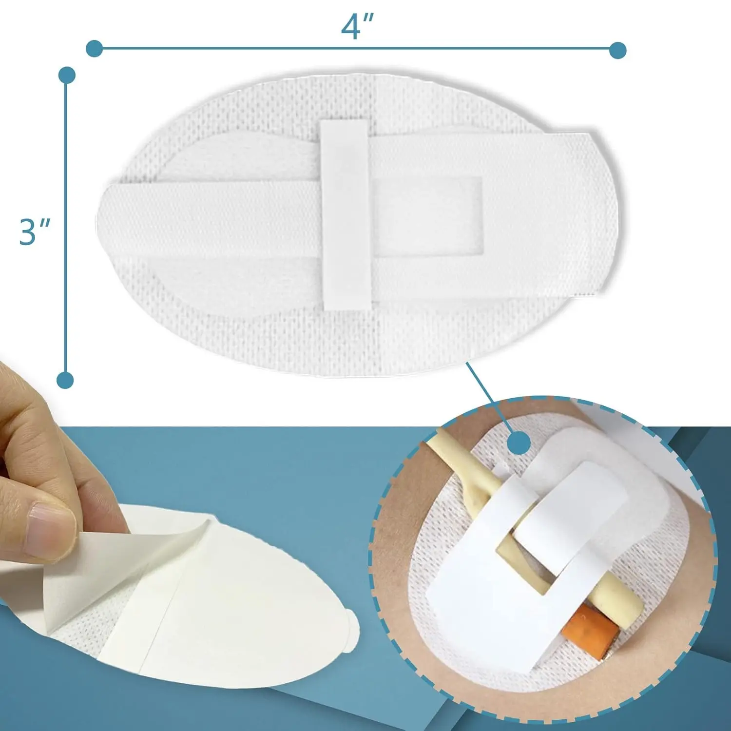 Secure and comfortable catheter leg band holder with adhesive pad designed to prevent slipping and ensure tube fixation.