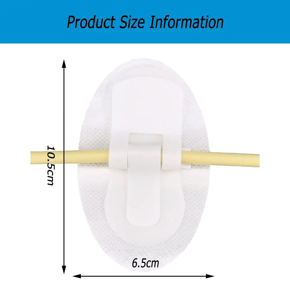 Pack of ten catheter leg band holders designed to securely stabilize both silicone and latex catheters, featuring a comfortable, skin-friendly pad with hypoallergenic adhesive.