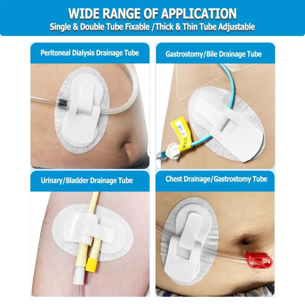 Five catheter leg band holders secure feeding tubes comfortably and discreetly under clothing, preventing skin irritation and accidental pull-out.