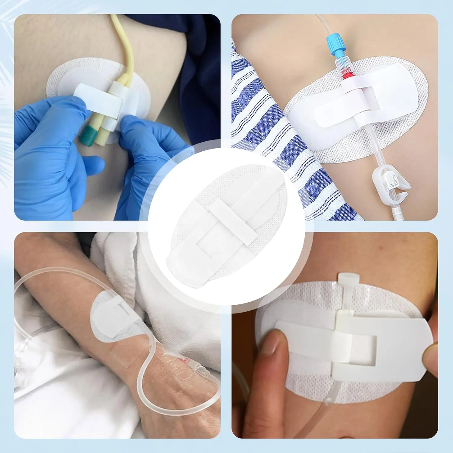 Secure and comfortable catheter leg band holder with adhesive pad designed to prevent slipping and ensure tube fixation.