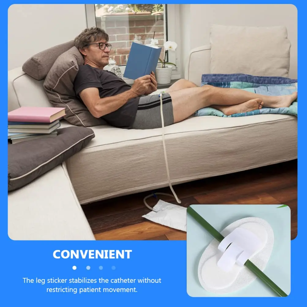 These catheter leg band holder stickers are designed to gently secure foley catheters, minimizing movement and irritation with a comfortable, hypoallergenic adhesive.