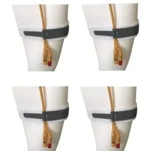 This pack of four TopMed ETS catheter leg straps provides secure and comfortable catheter stabilization with anti-slip silicone grip and adjustable reusable buckles.