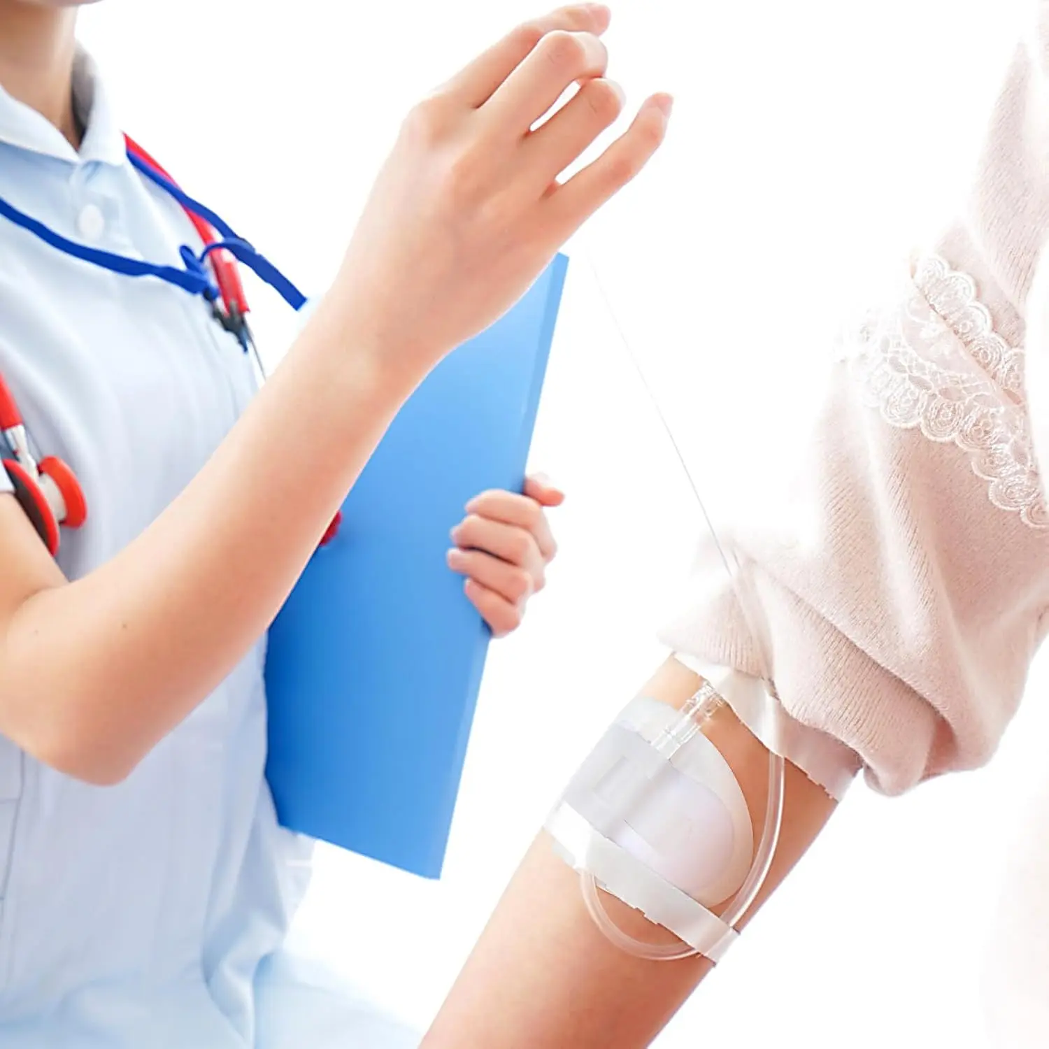 This image shows a pack of ten ARTIBETTER catheter leg strap holders designed to comfortably and securely hold a catheter tube in place, reducing skin irritation and accidental pull-out during daily activities.