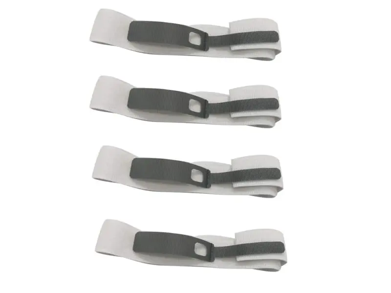 This pack of four TopMed ETS catheter leg straps provides secure and comfortable catheter stabilization with anti-slip silicone grip and adjustable reusable buckles.