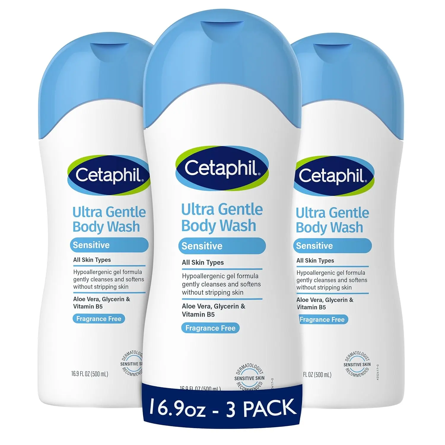 Cetaphil Ultra Gentle Body Wash cleanses sensitive skin while maintaining its natural moisture barrier, leaving skin feeling soft and replenished.