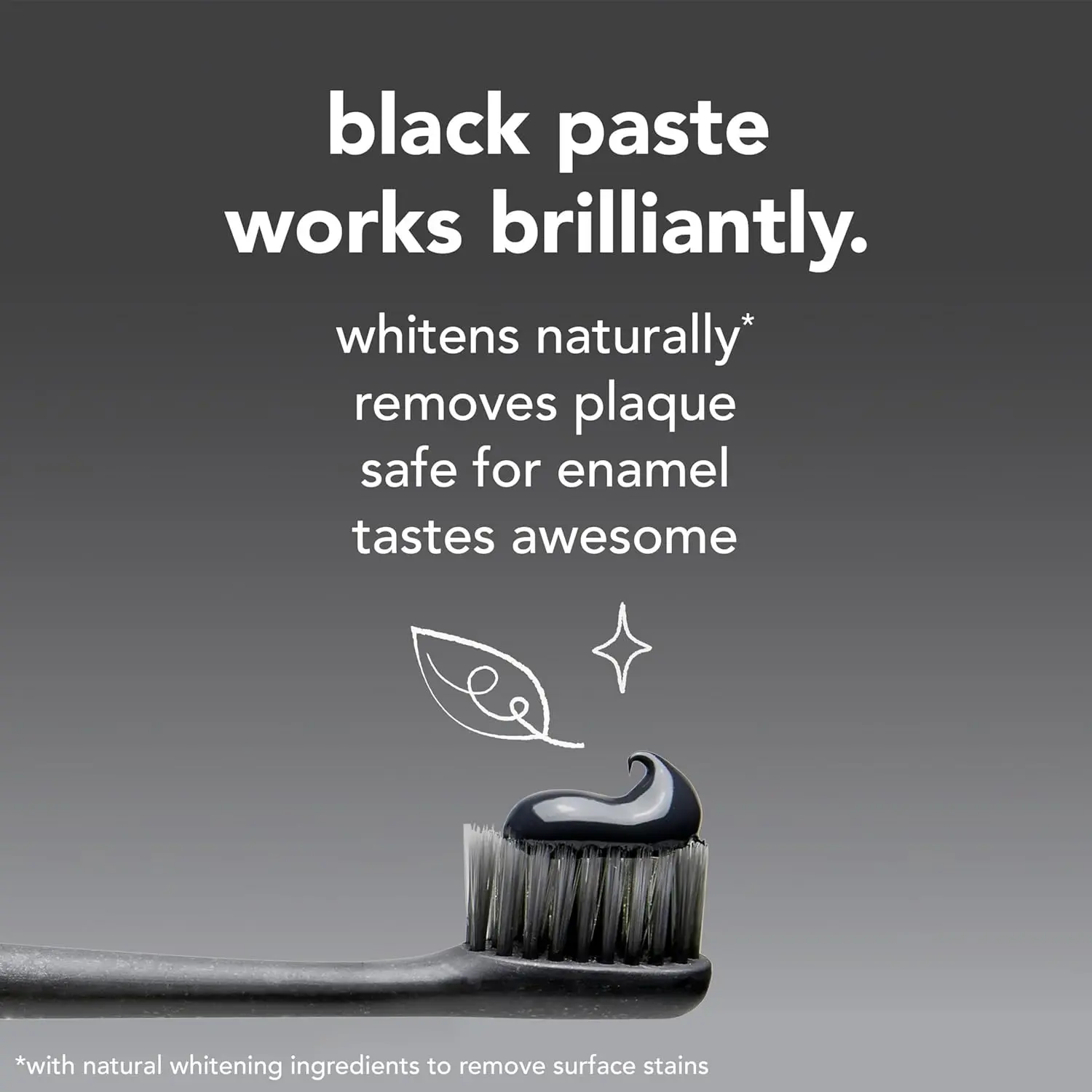 A tube of hello Epic Whitening Charcoal Toothpaste with fresh mint flavor, featuring activated charcoal and coconut oil for natural teeth whitening and plaque removal.