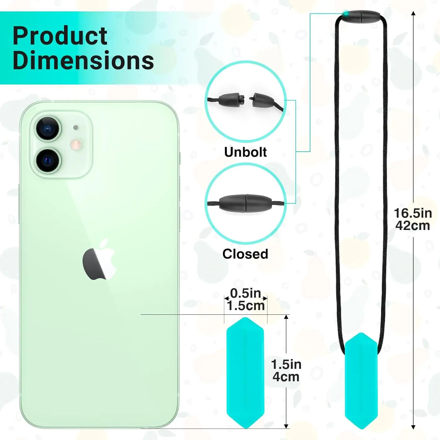 This set of three sensory chew necklaces provides a safe and calming chewing outlet for kids and adults with anxiety, autism, or ADHD.