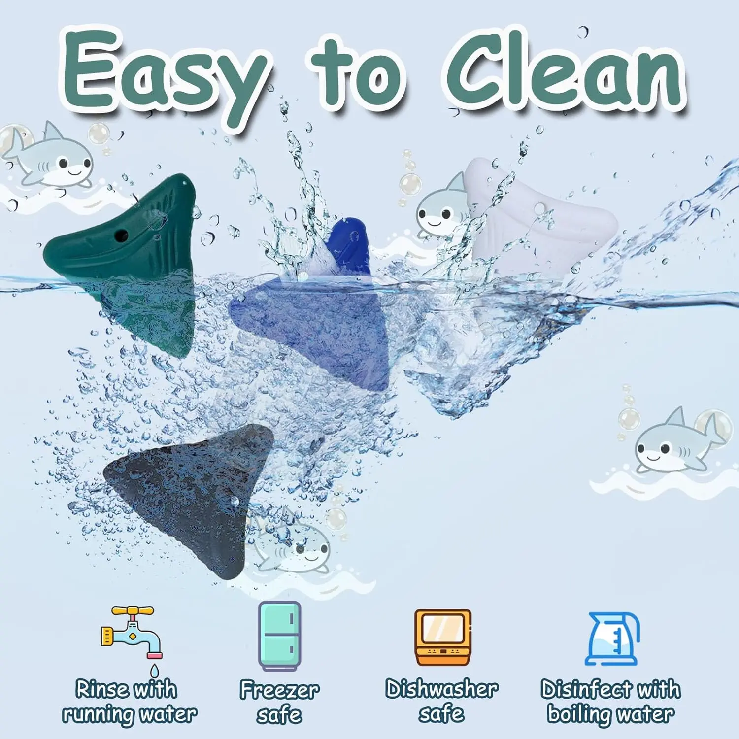 This 3 pack of shark tooth chew necklaces are made of safe, food-grade silicone, designed to help children with autism, ADHD, or sensory needs by providing a safe alternative to chewing on fingers and clothing.